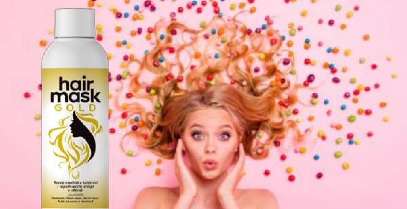 hair mask gold, maschera per capelli, capelli lunghi e sani